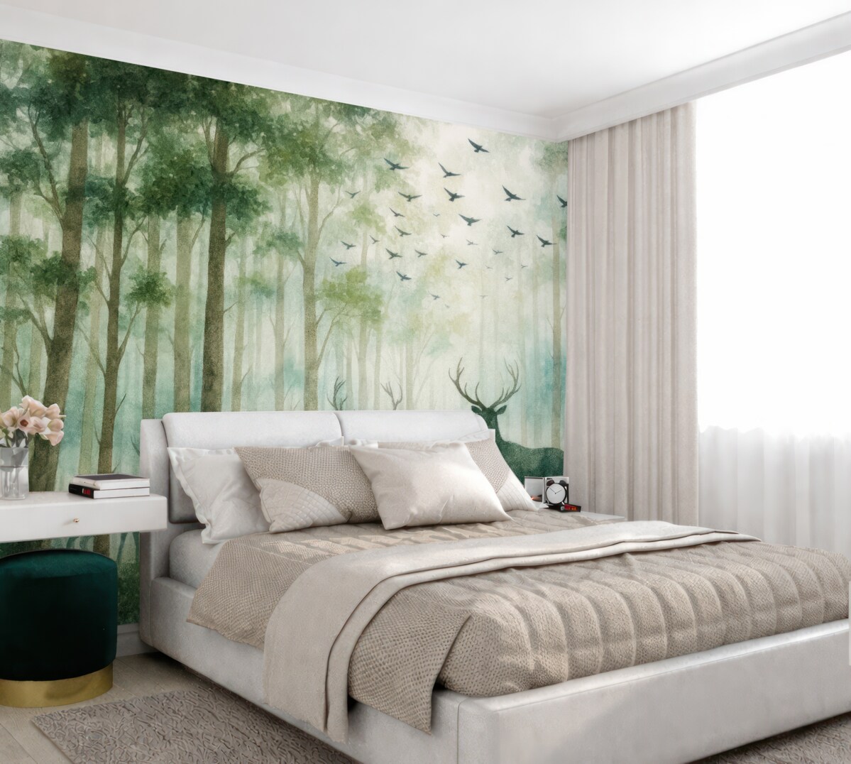 Fototapeta Dzikie zwierzę w lesie.