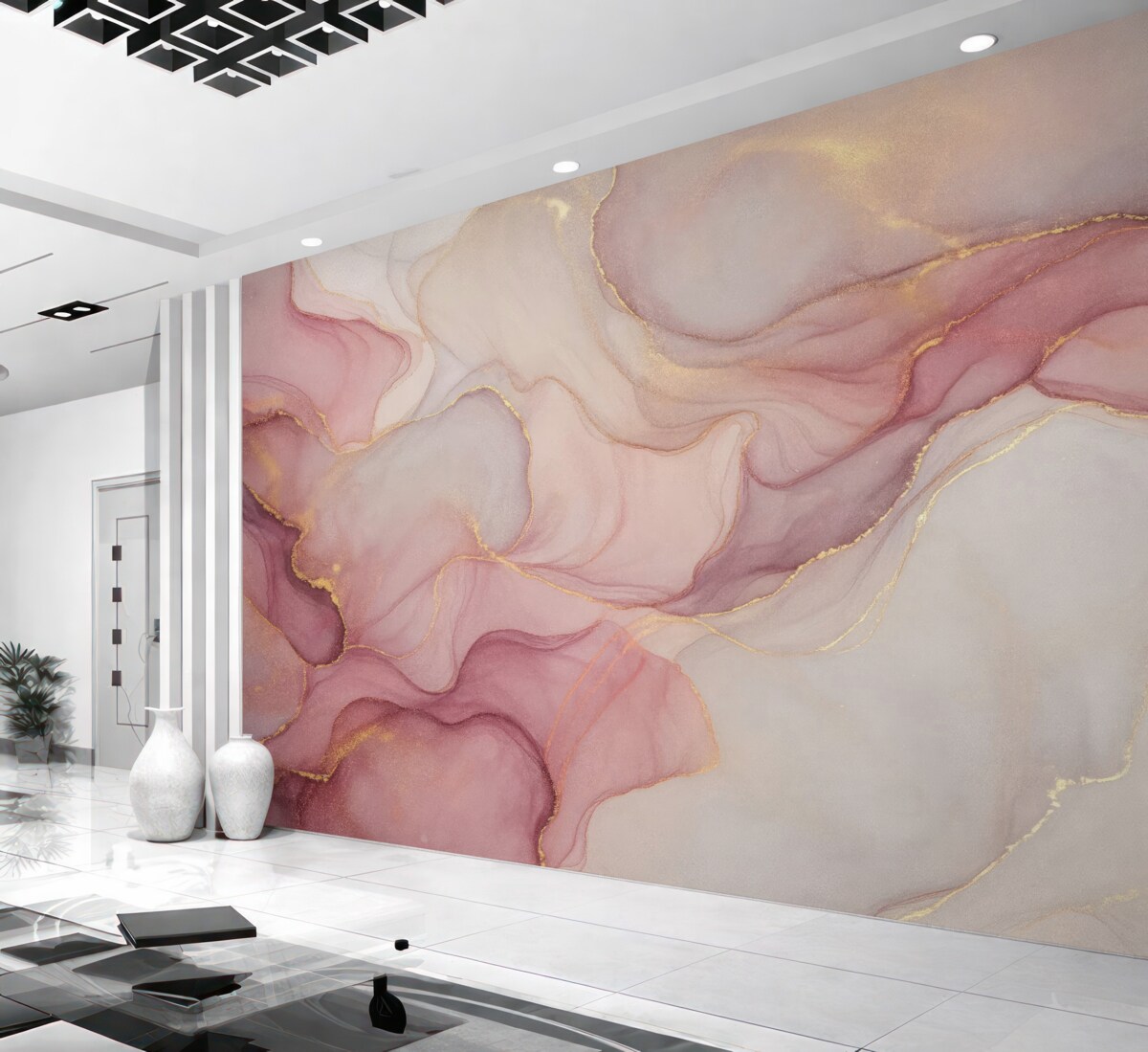 Fototapeta Plyn w odcieniu różowym.