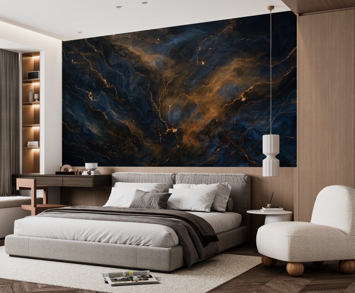 Fototapeta luksusowy niebieski kamień marmurowy z żyłkami