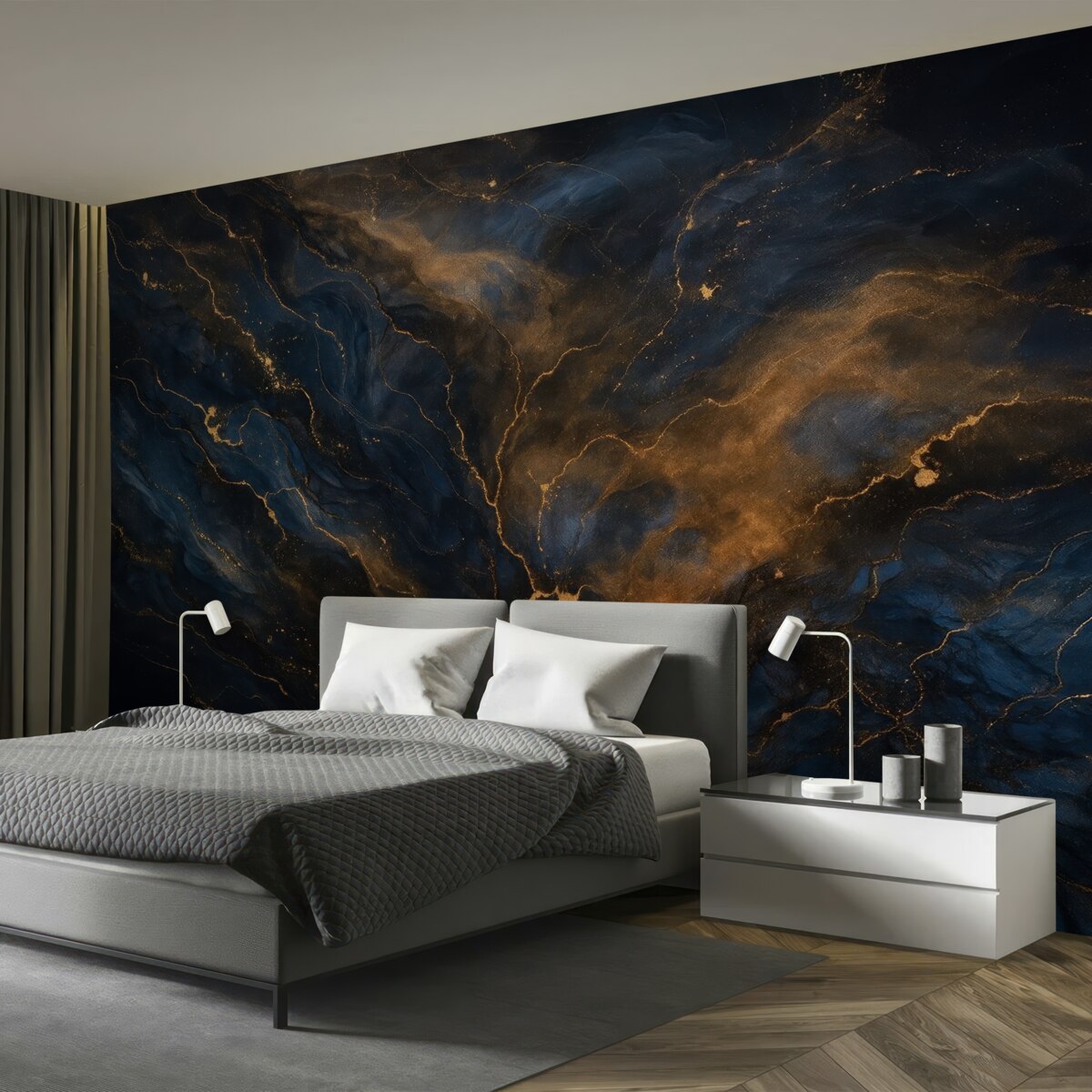 Fototapeta luksusowy niebieski kamień marmurowy z żyłkami