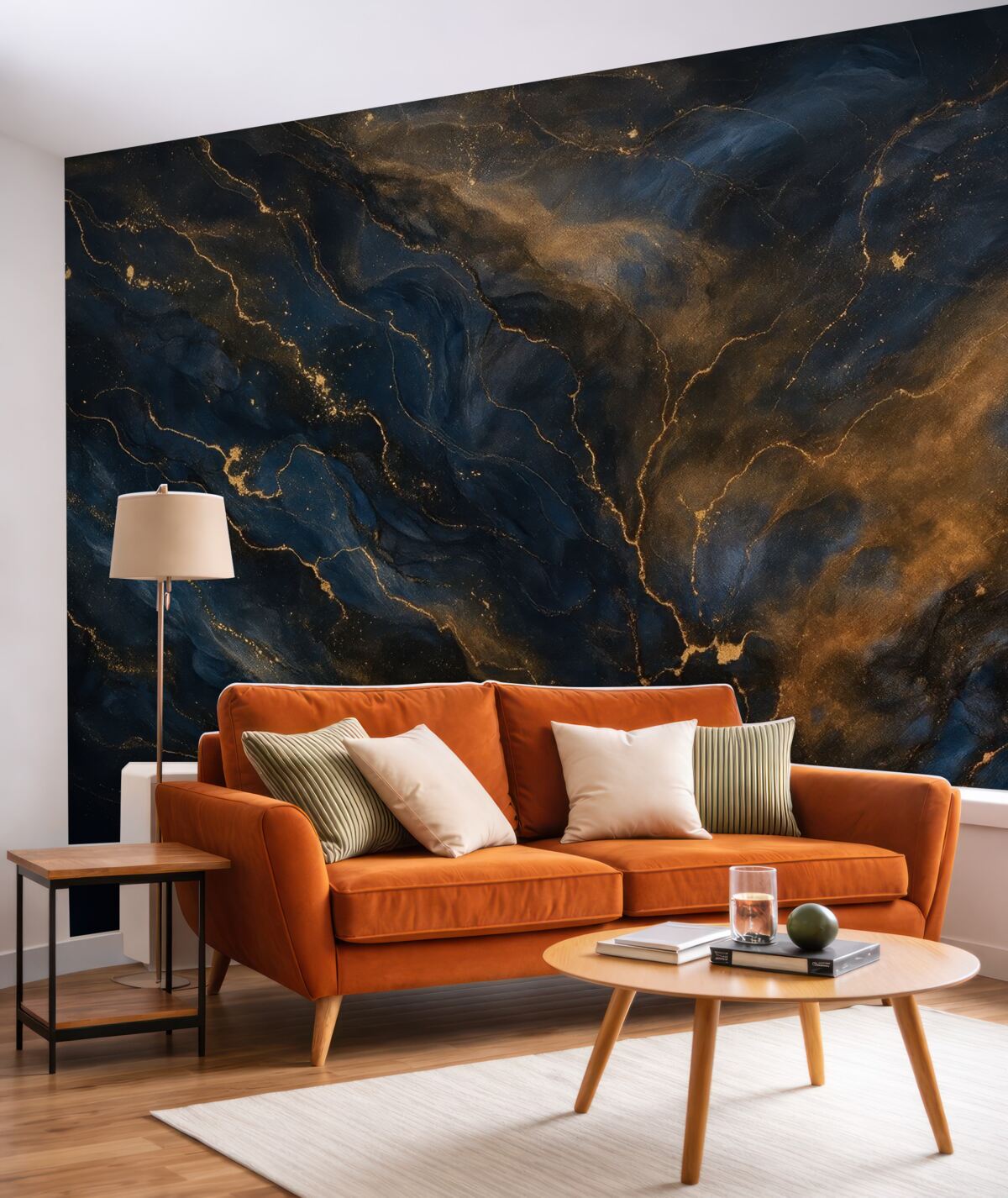 Fototapeta luksusowy niebieski kamień marmurowy z żyłkami