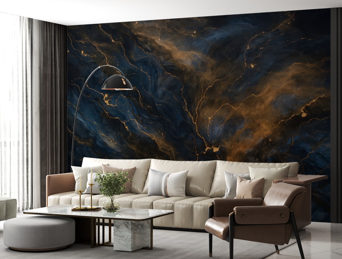 Fototapeta luksusowy niebieski kamień marmurowy z żyłkami