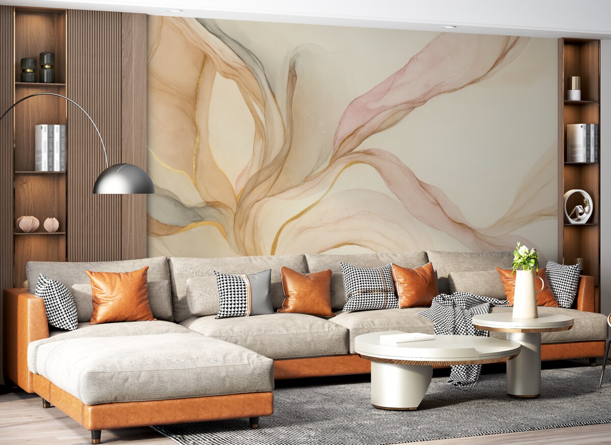 Fototapeta Farby płynne, efekt kamienia marmurowego.