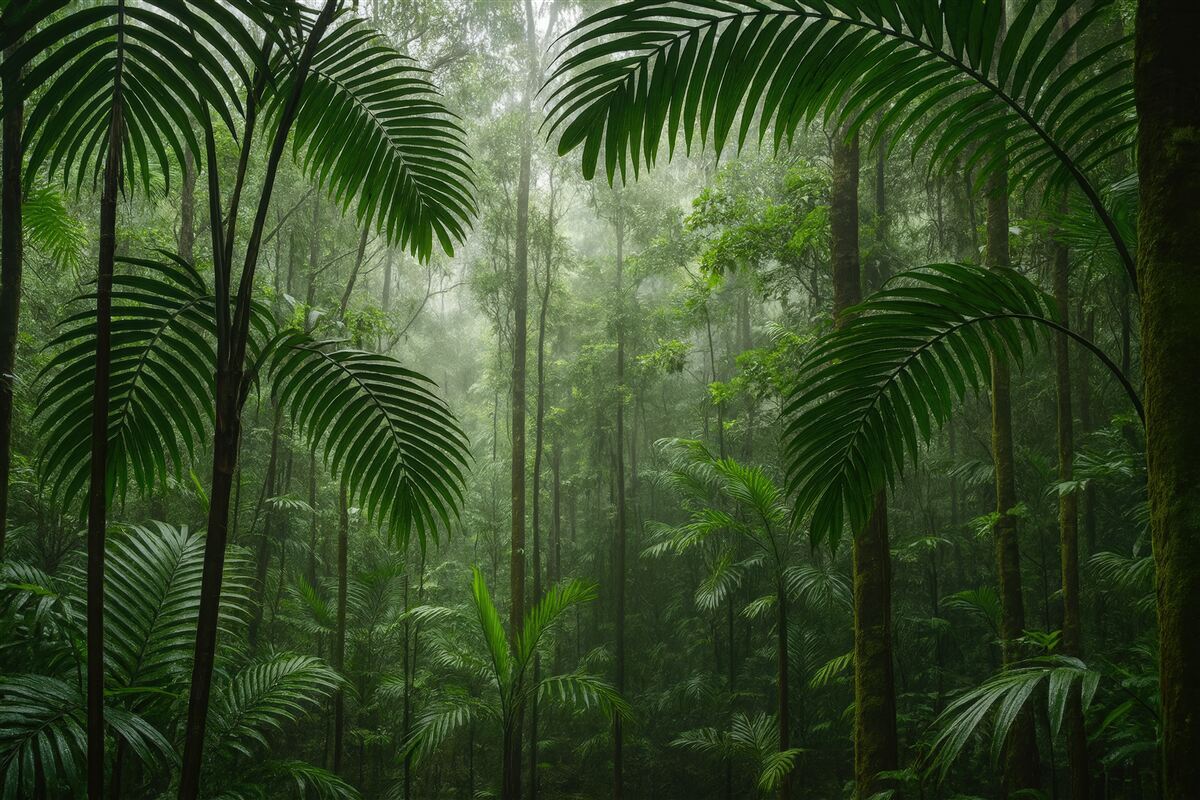 Fototapeta Las tropikalny.