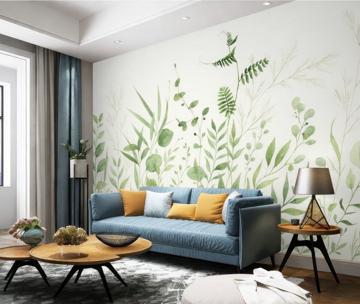 Fototapeta Zielone dzikie konary.