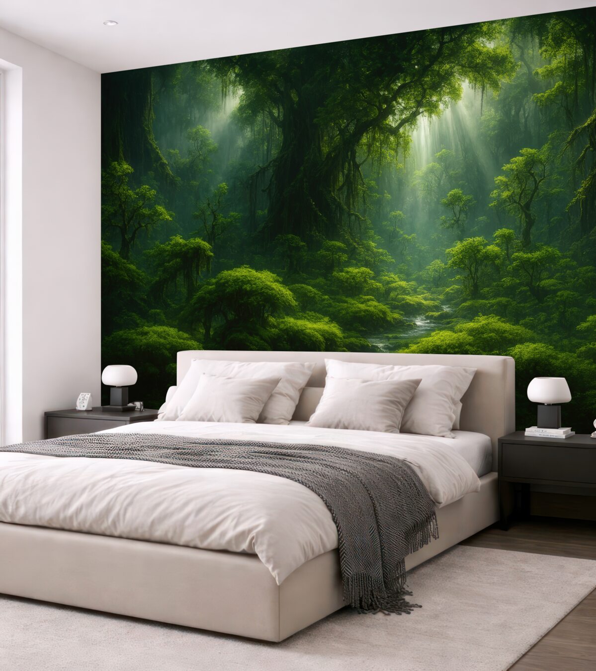 Fototapeta Naturalny pejzaż leśny.