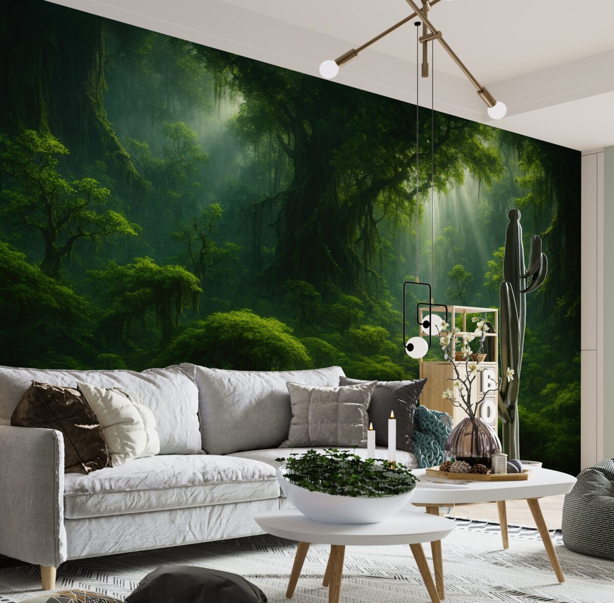 Fototapeta Naturalny pejzaż leśny.