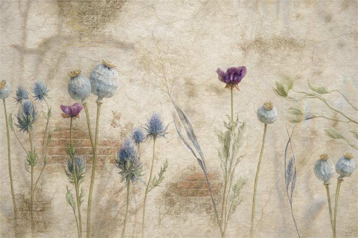 Fototapeta Rośliny kwiatowe i rośliny aromatyczne.