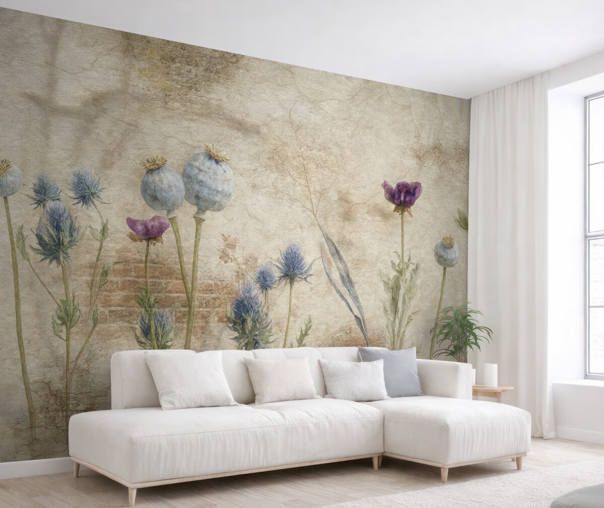 Fototapeta Rośliny kwiatowe i rośliny aromatyczne.