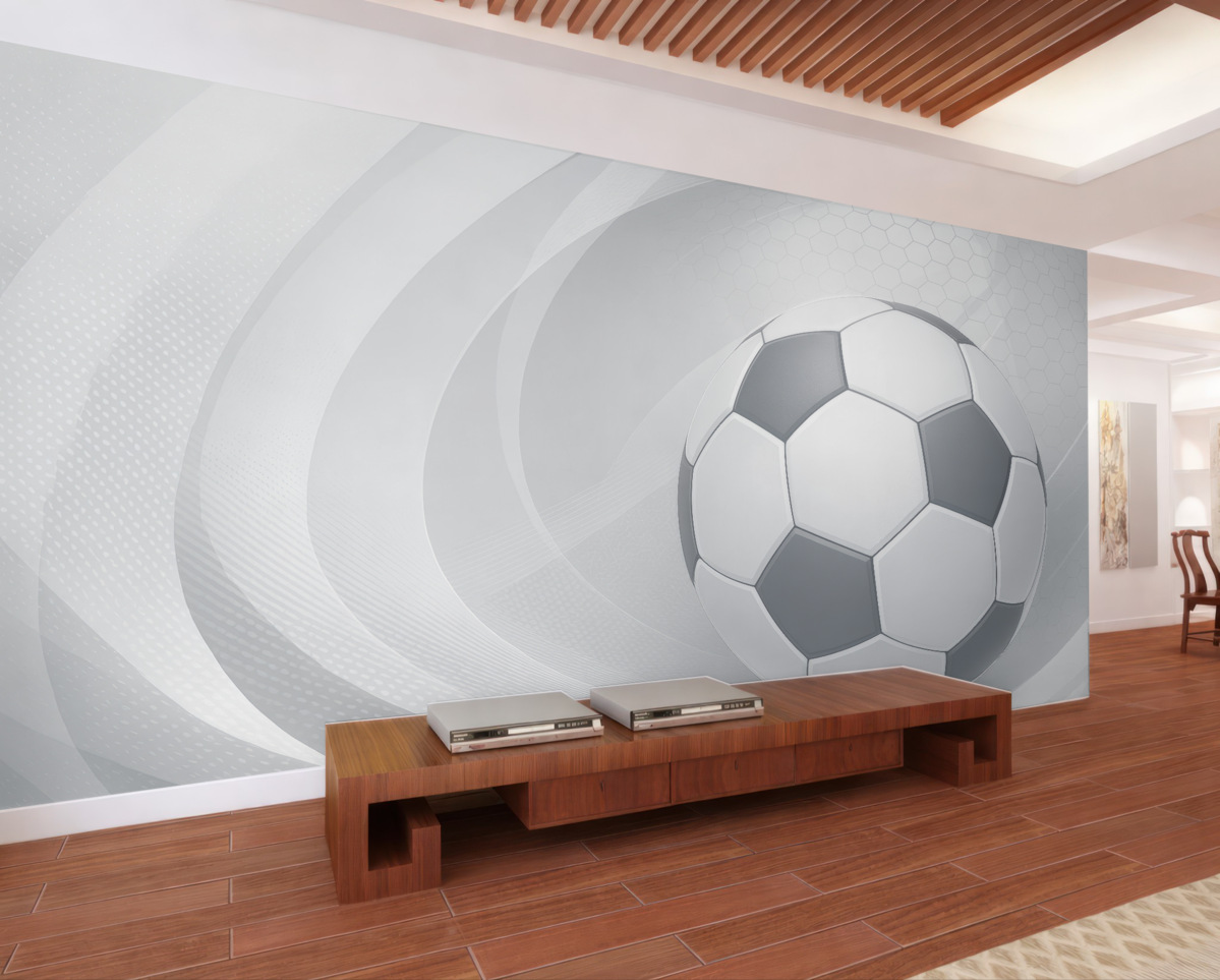 Fototapeta Piłka na murawie futbolowej.