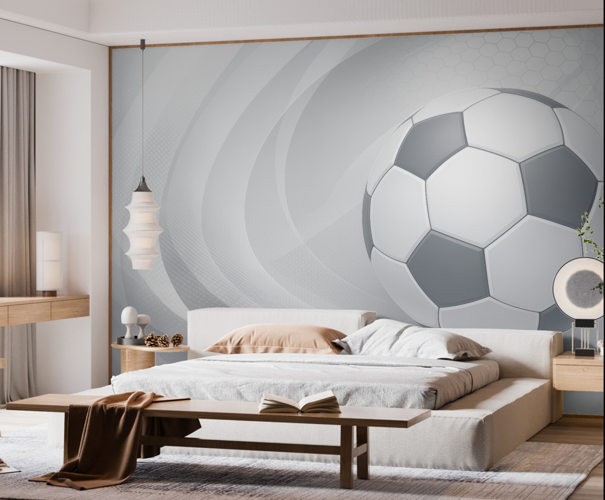 Fototapeta Piłka na murawie futbolowej.