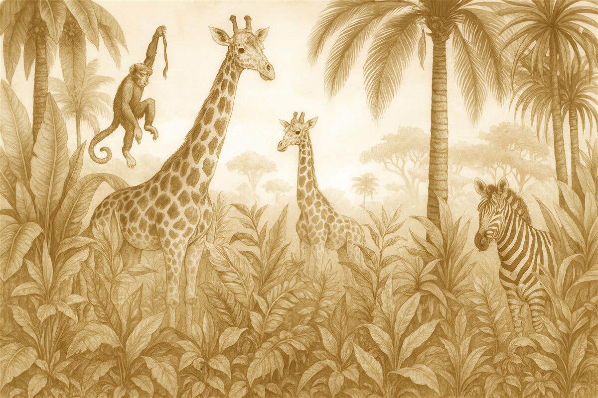 Fototapeta Sztuka w odcieniach monochromatycznych Safari.