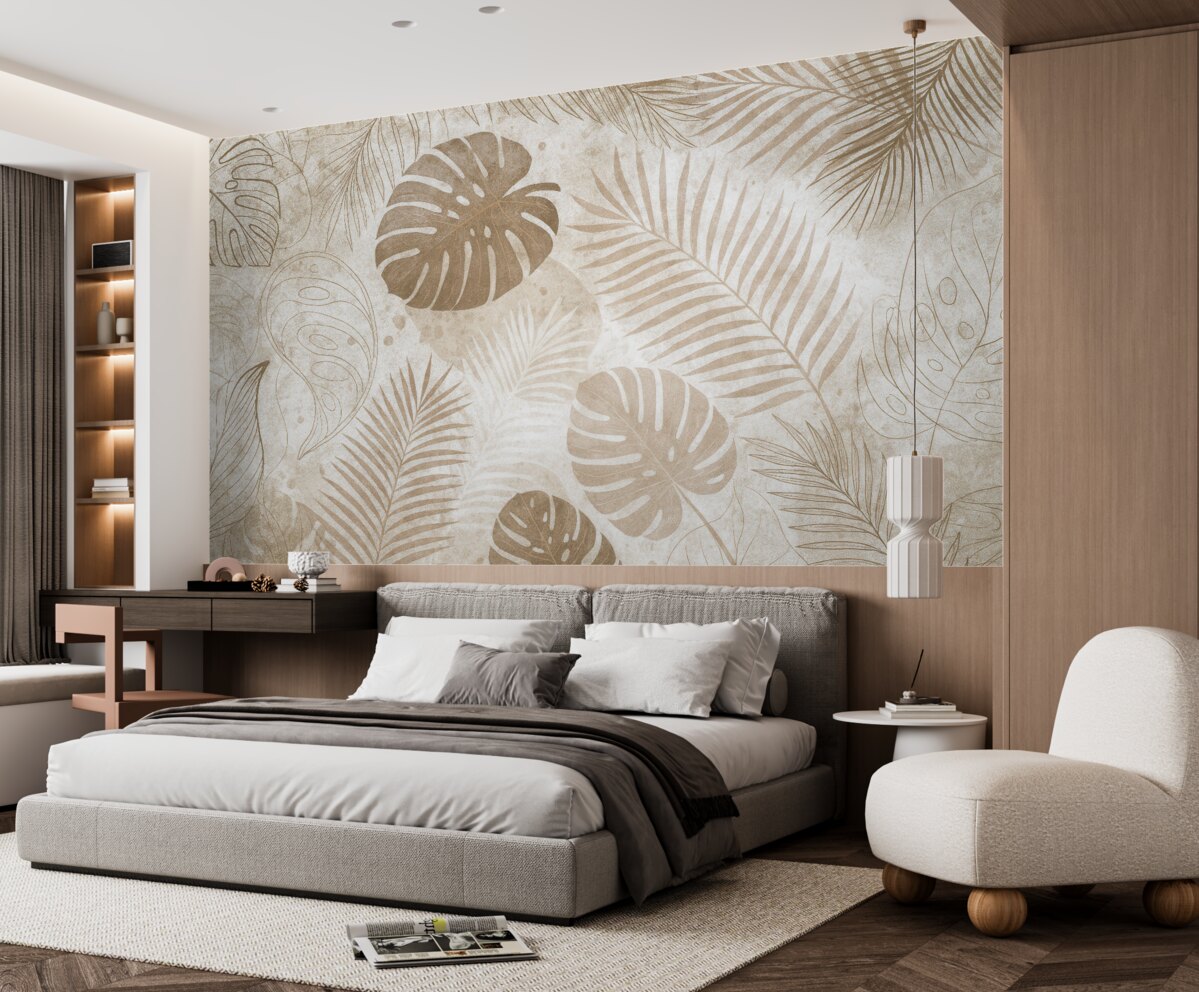 Fototapeta Imponujące liście 3D w stylizacji