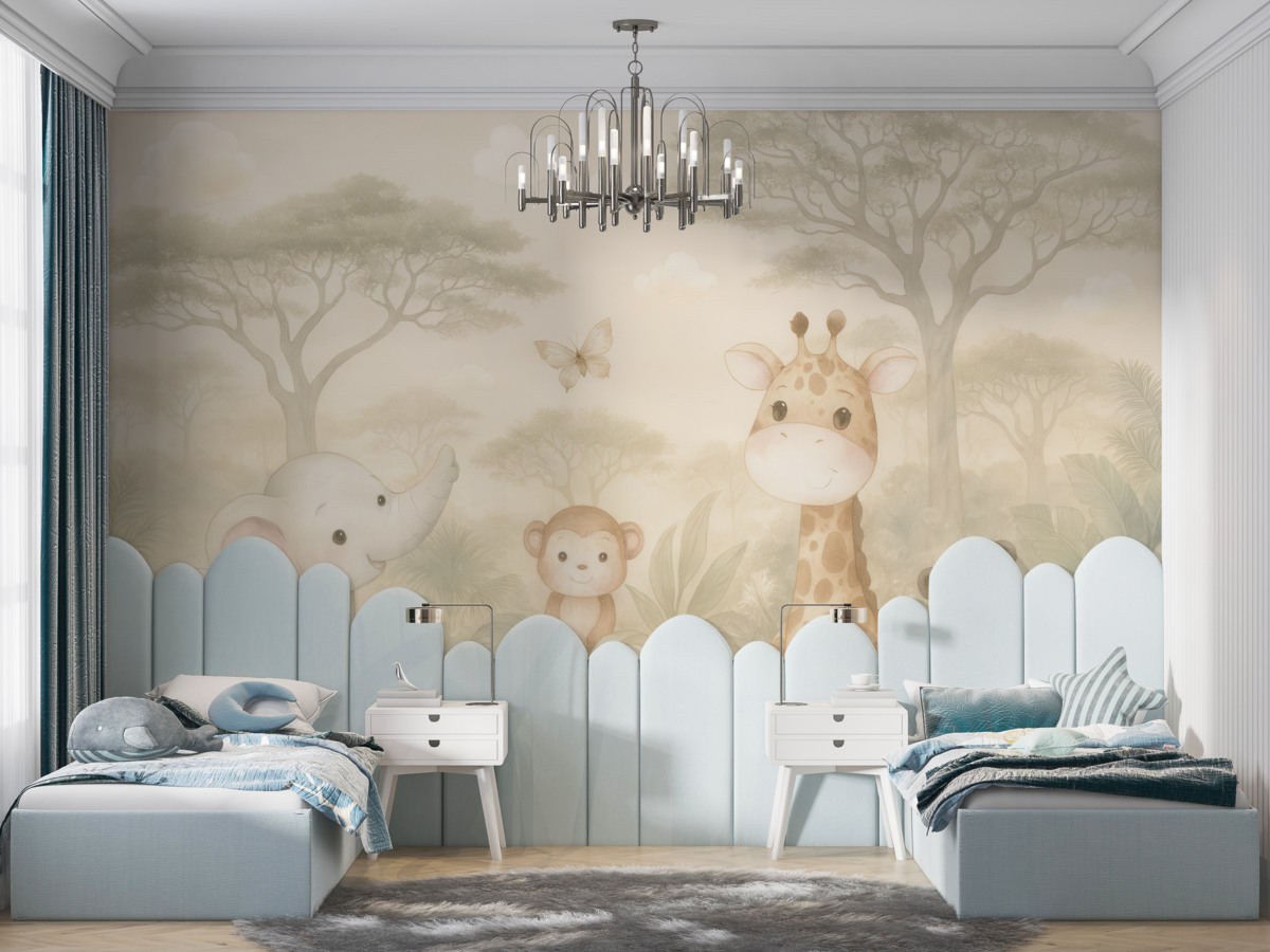 Fototapeta Urocze małe zwierzątka w sawannie.