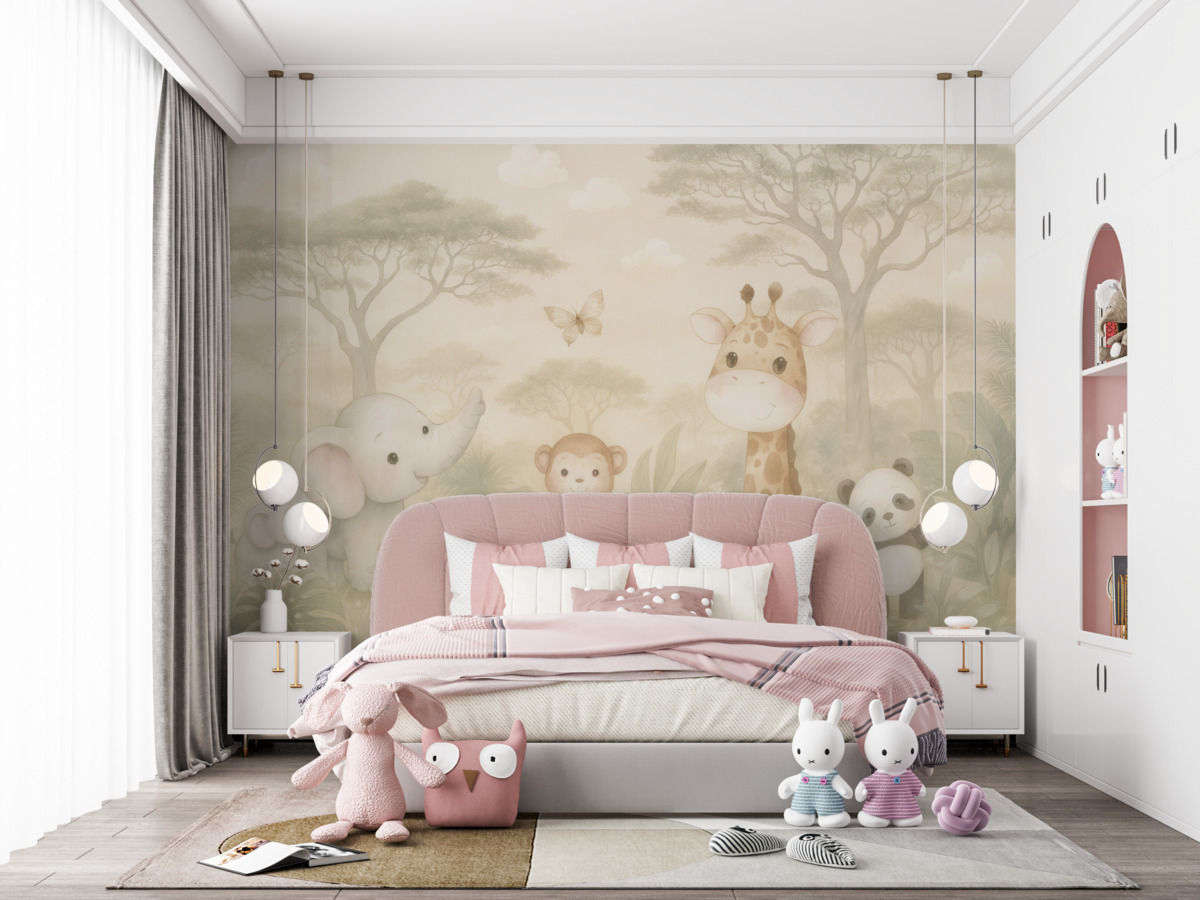 Fototapeta Urocze małe zwierzątka w sawannie.