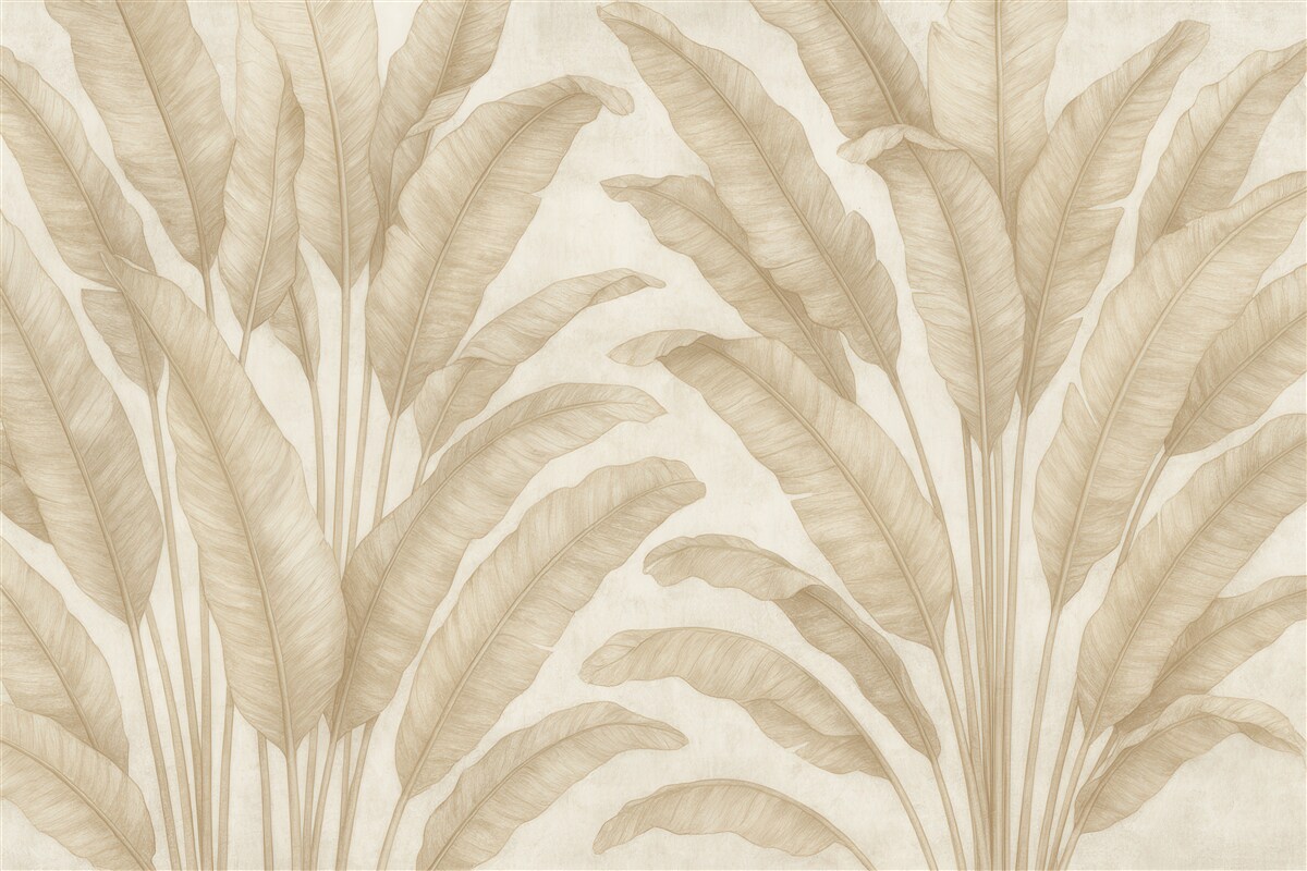 Fototapeta Modny wzór bananowych liści