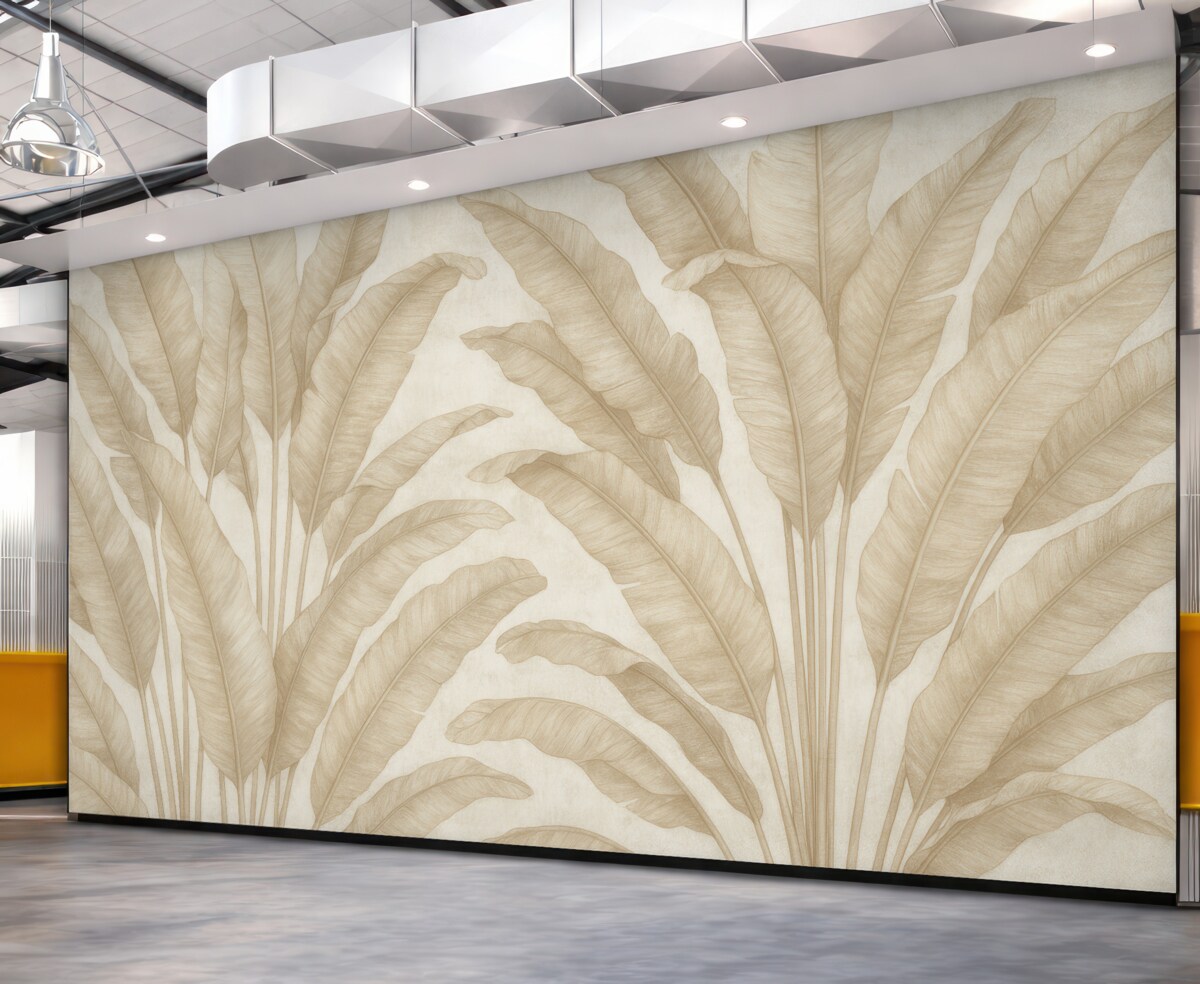 Fototapeta Modny wzór bananowych liści