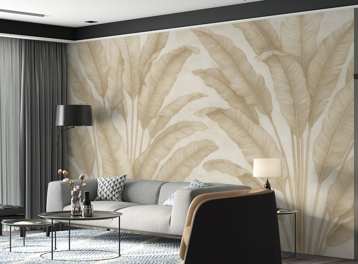 Fototapeta Modny wzór bananowych liści