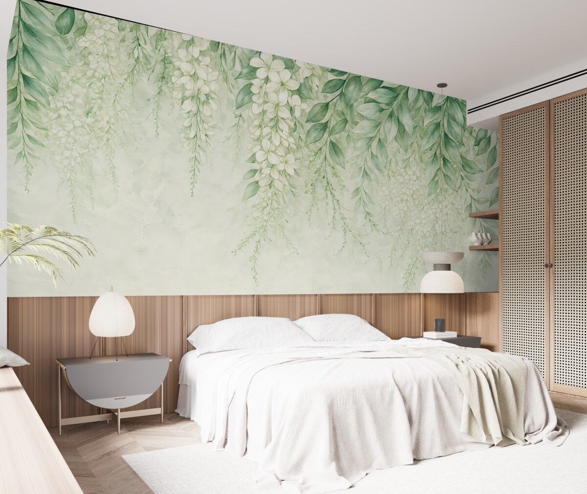 Fototapeta Roślinne kwiaty na marmurze.