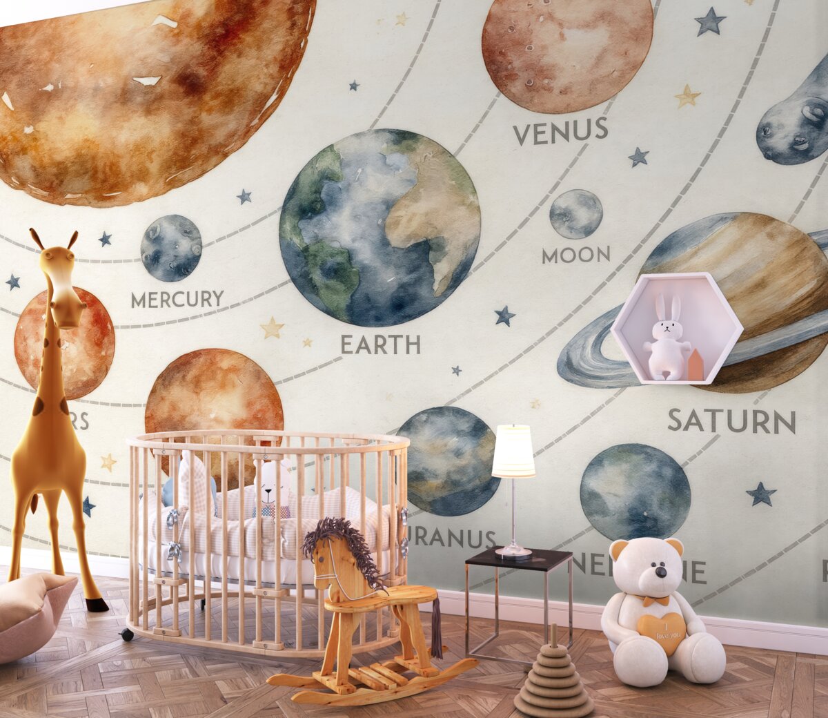 Fototapeta Ciała niebieskie w układzie słonecznym.