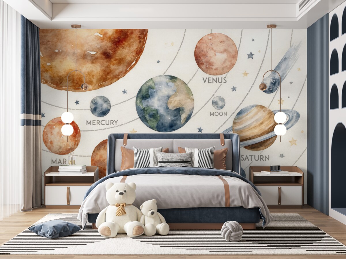Fototapeta Ciała niebieskie w układzie słonecznym.