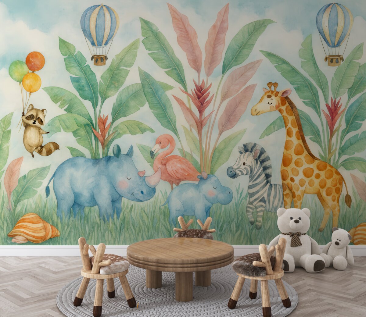 Fototapeta Rozrywka i przejrzysta dżungla.