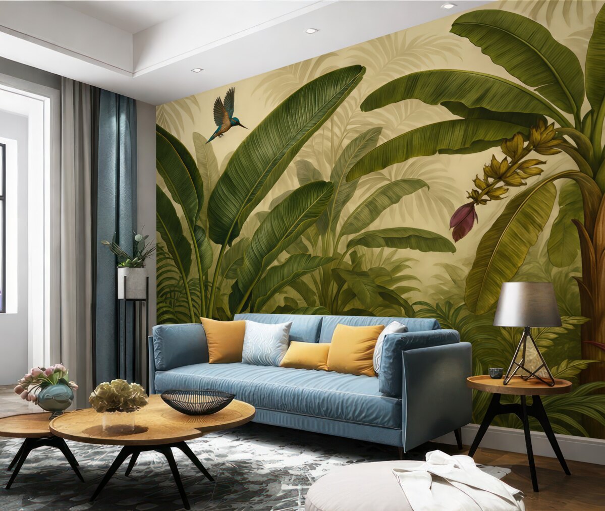 Fototapeta Tropikalny las deszczowy i liście.