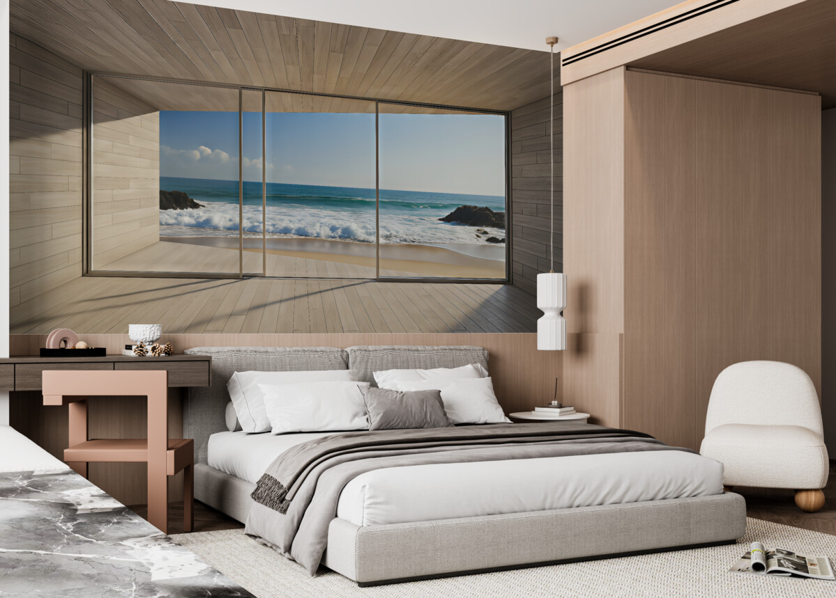 Fototapeta Widok na poranny mórz.