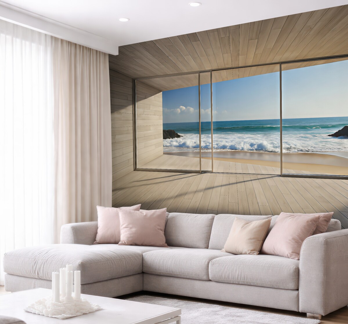 Fototapeta Widok na poranny mórz.