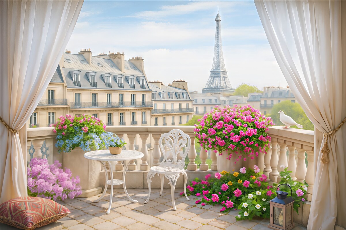 Fototapeta Paryż, panorama z okna.