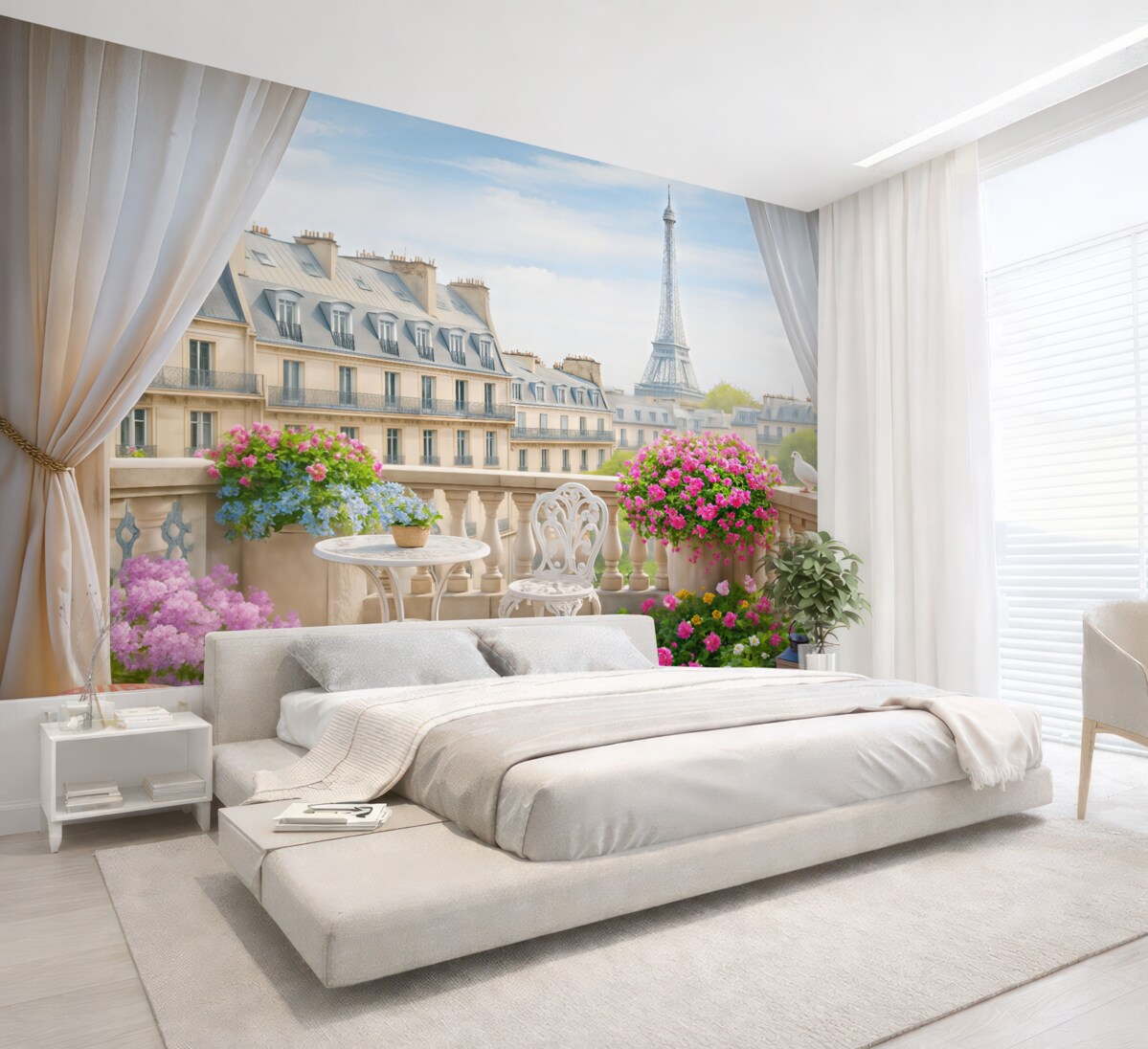 Fototapeta Paryż, panorama z okna.