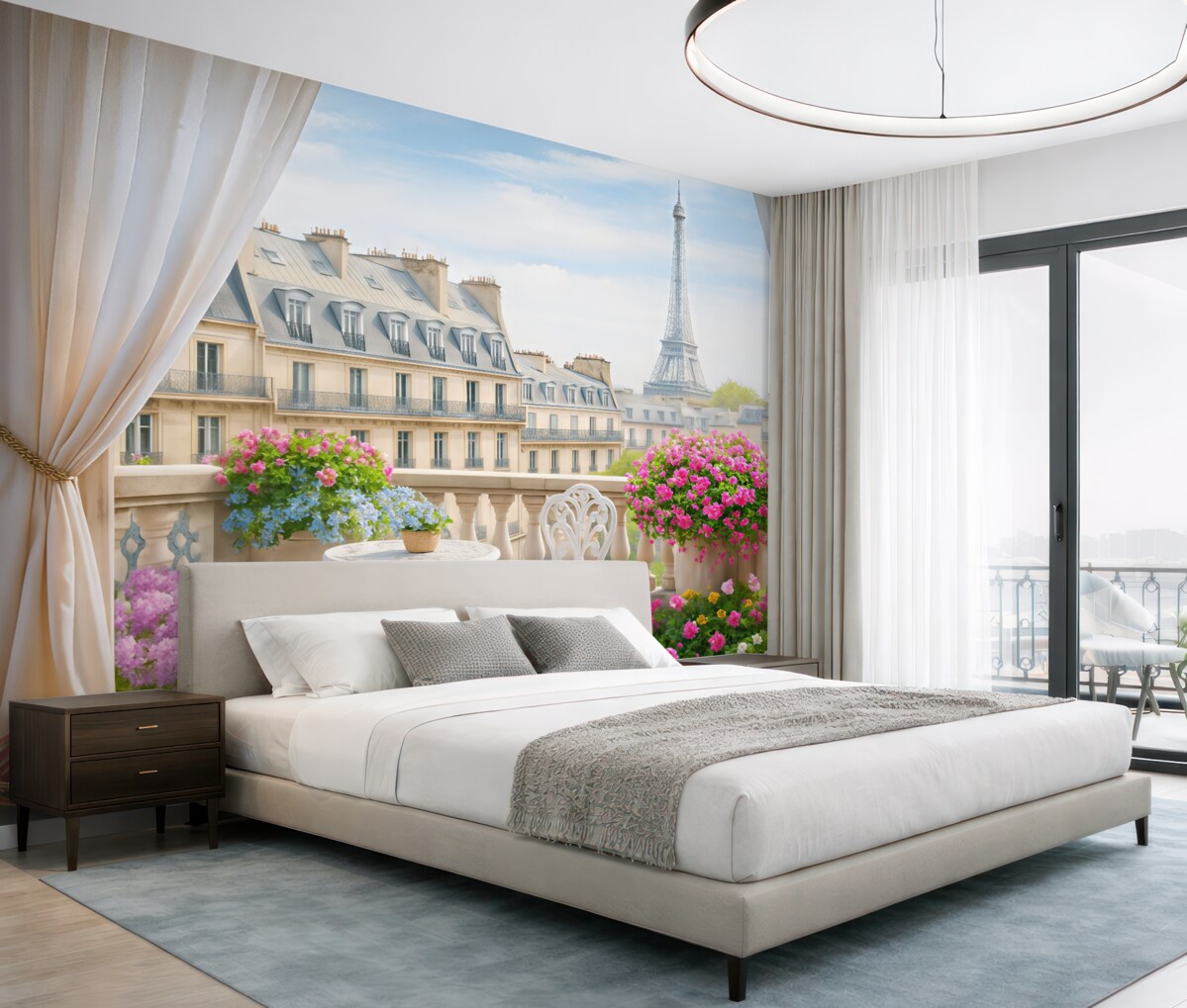 Fototapeta Paryż, panorama z okna.