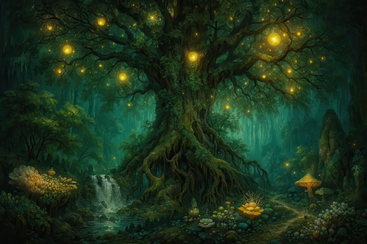 Fototapeta Światło drzewa.