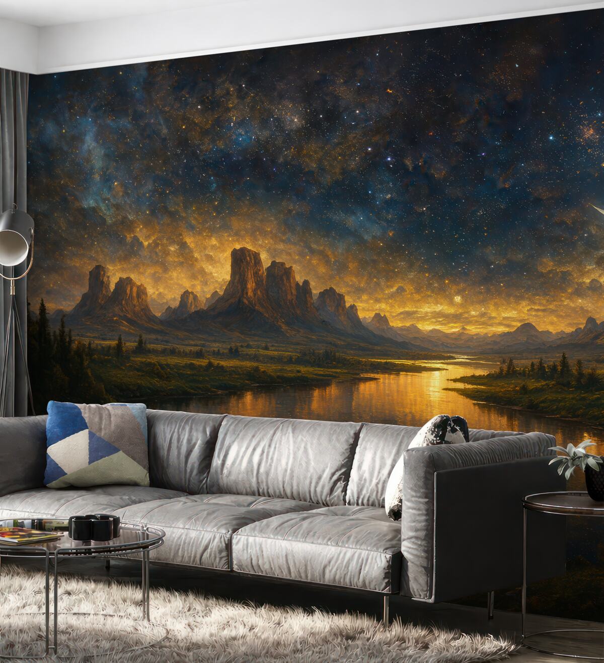 Fototapeta Cudowna noc w alternatywnej rzeczywistości.