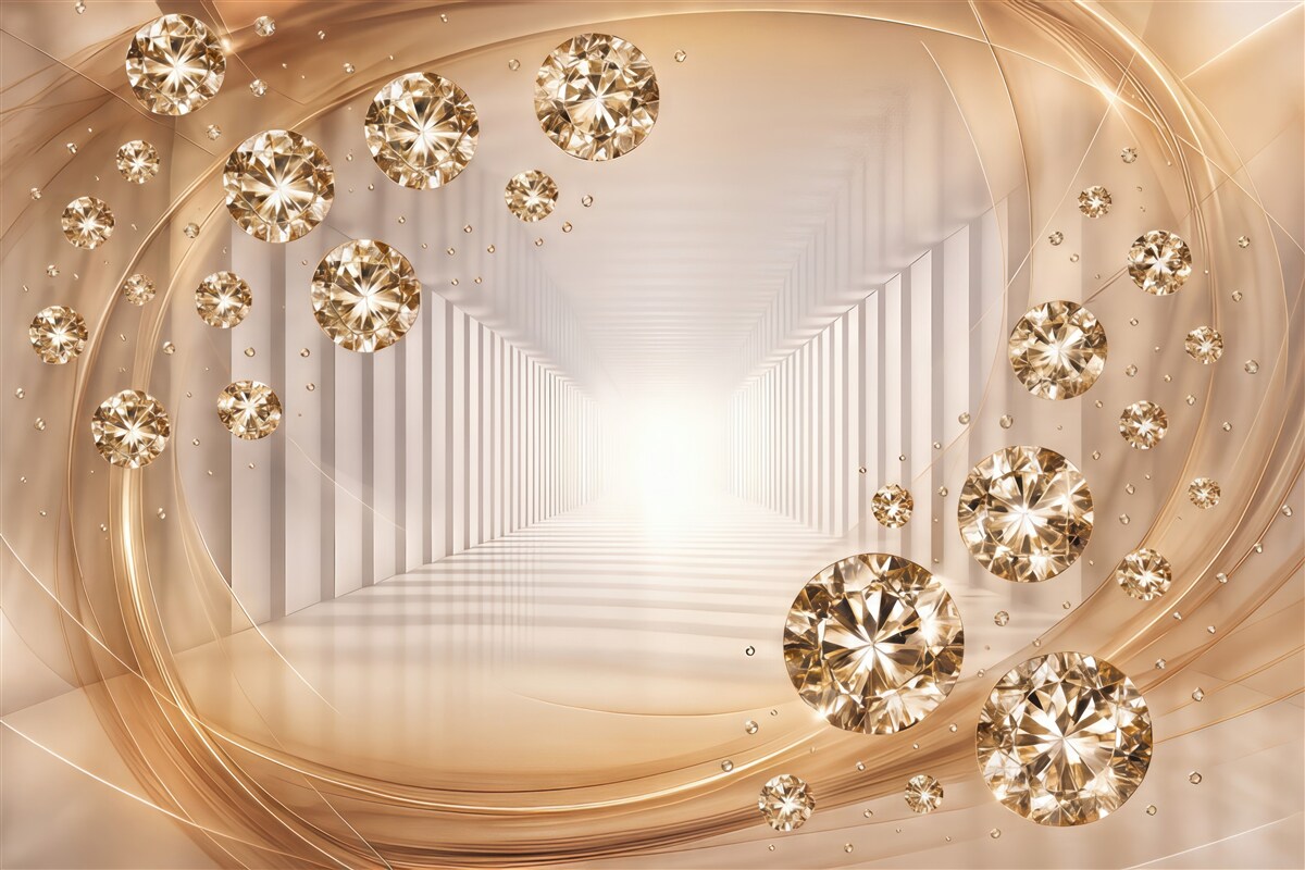 Fototapeta Korytarz z kryształkami