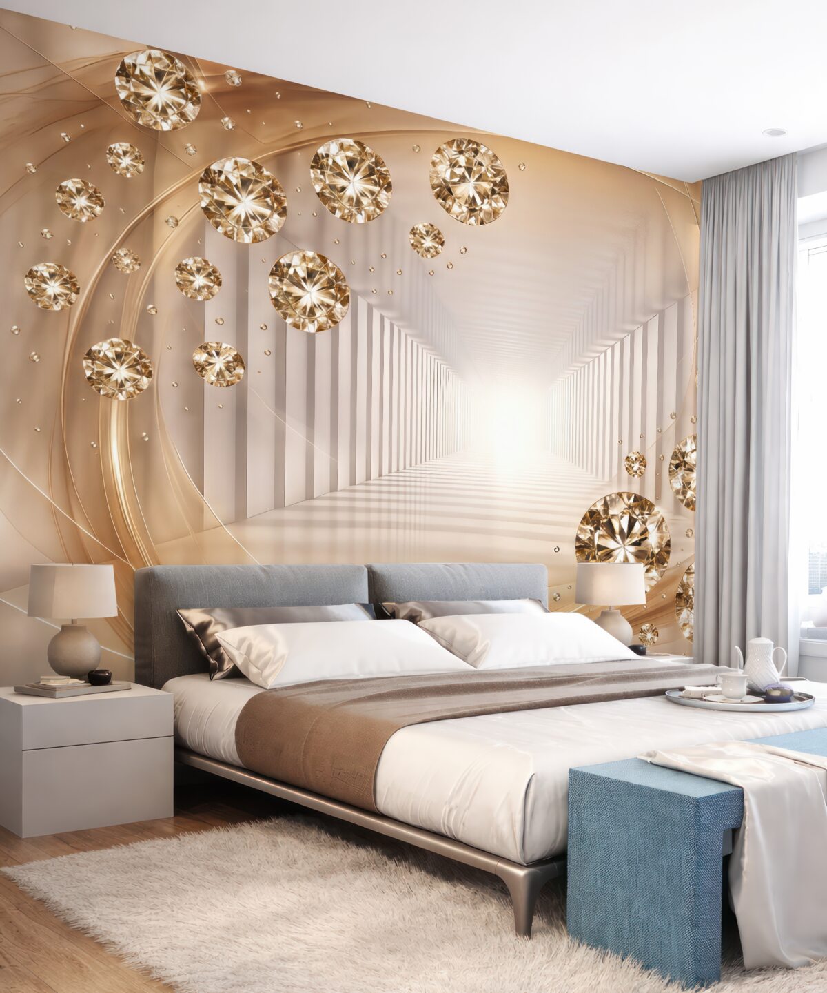 Fototapeta Korytarz z kryształkami