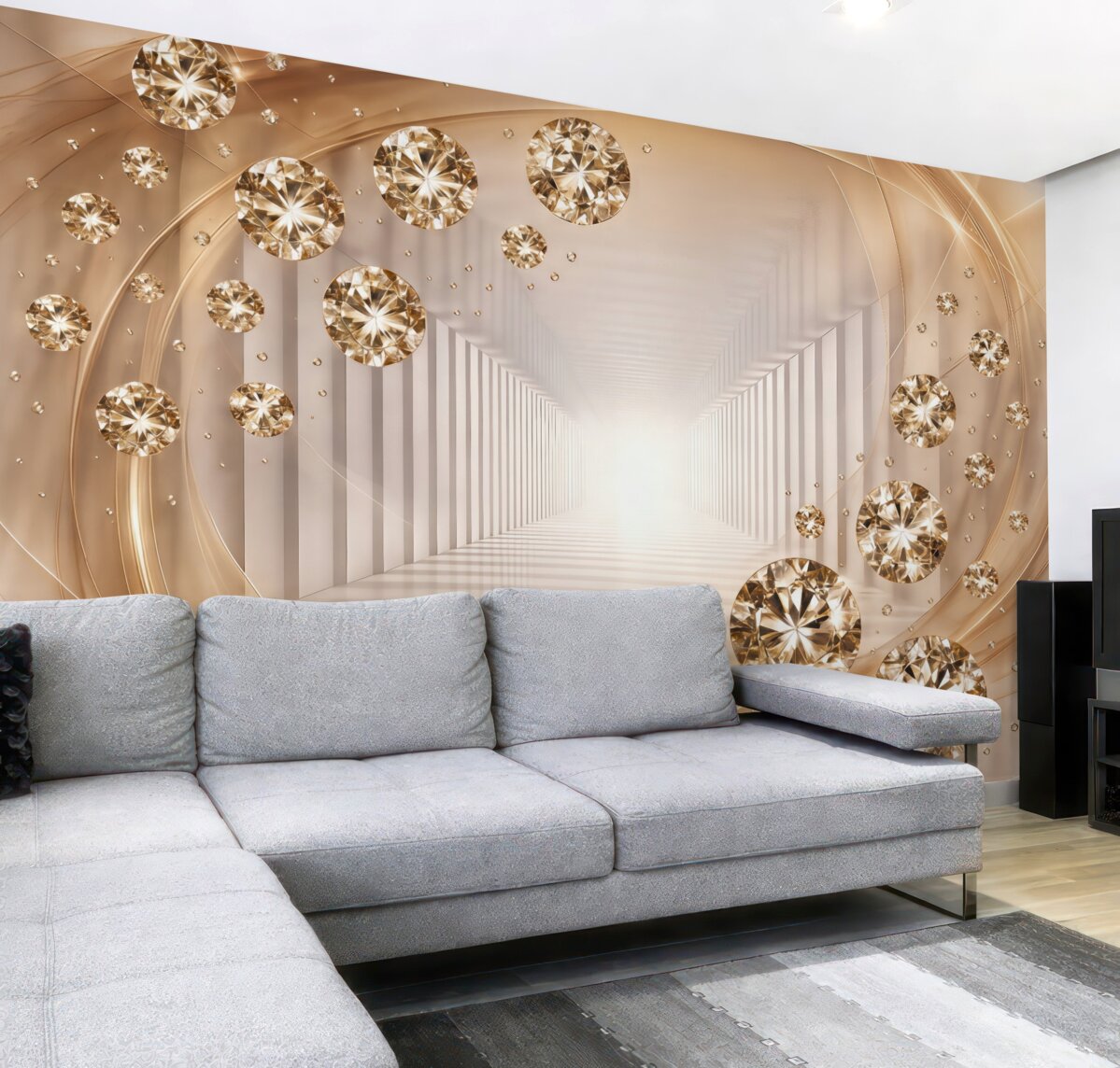 Fototapeta Korytarz z kryształkami