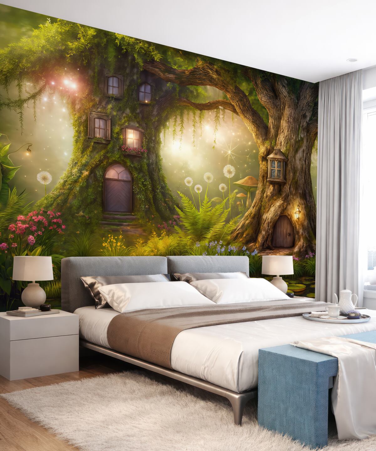 Fototapeta Roślina, oświetlenie i przyrodniczy pejzaż.