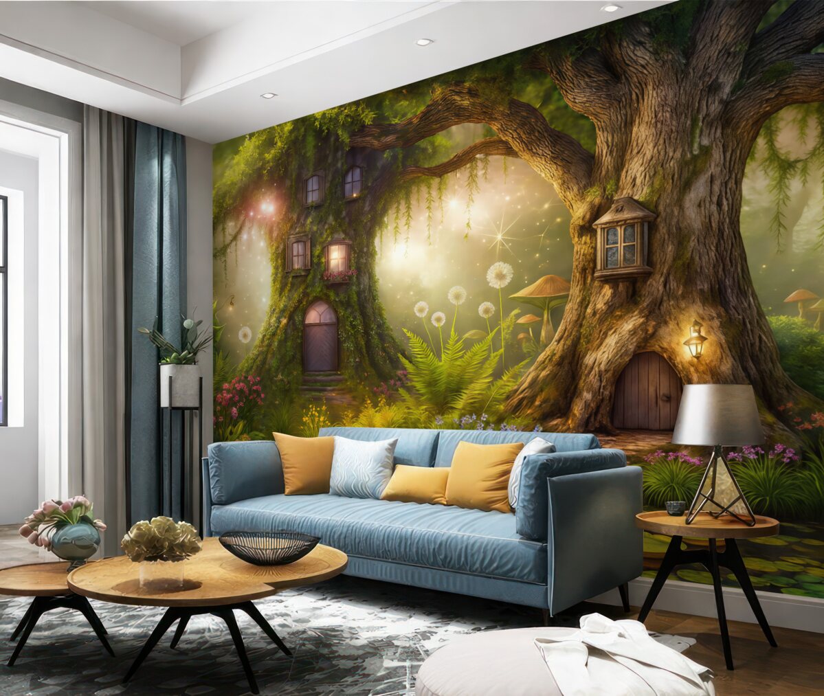 Fototapeta Roślina, oświetlenie i przyrodniczy pejzaż.