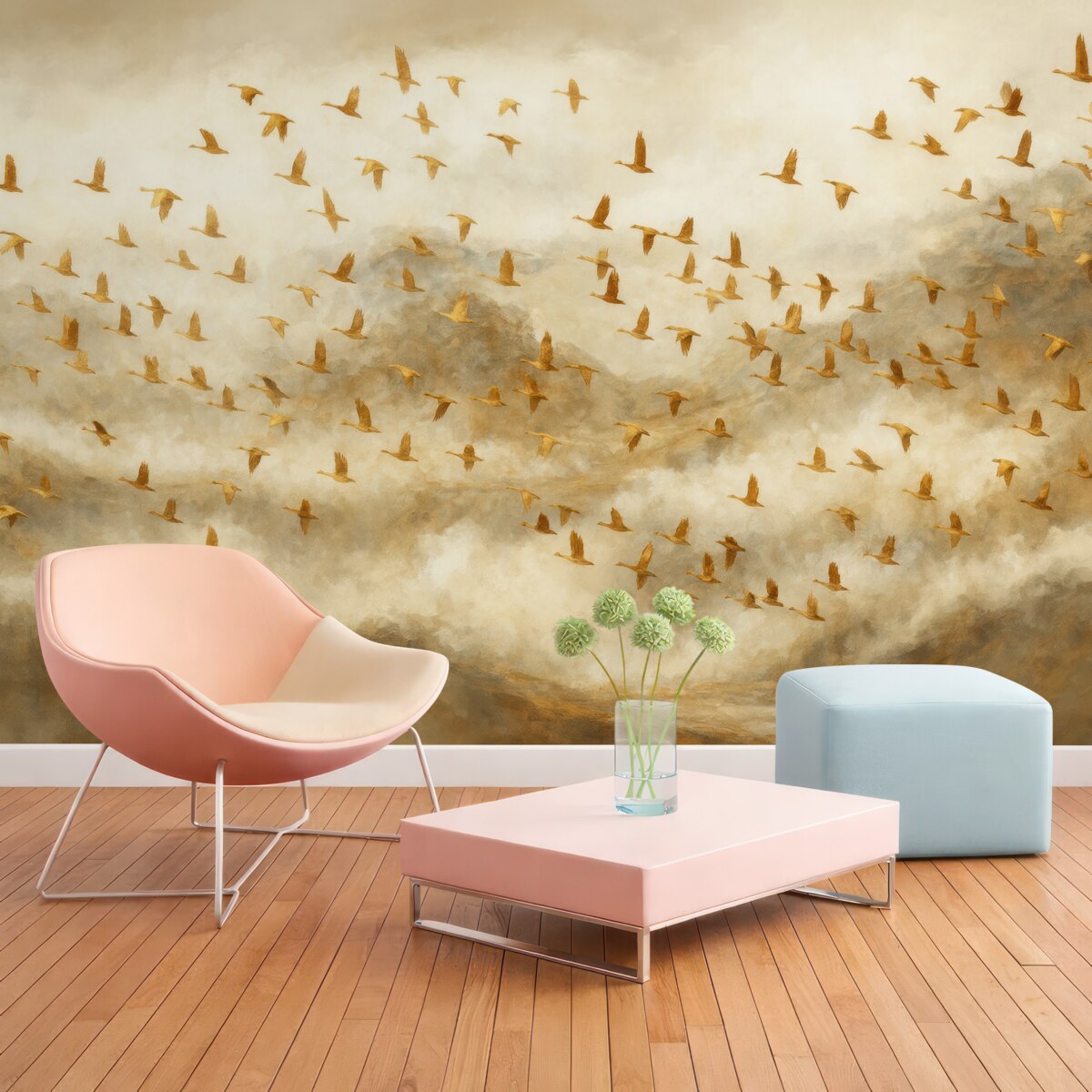 Fototapeta Masy ptaków w górach.