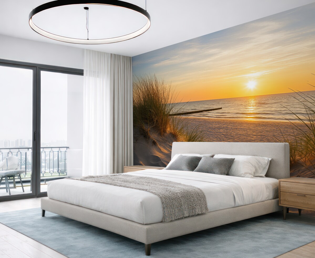 Fototapeta Zdjęcie/Panoramiczne Plaże Wydmowe z zachodem słońca.