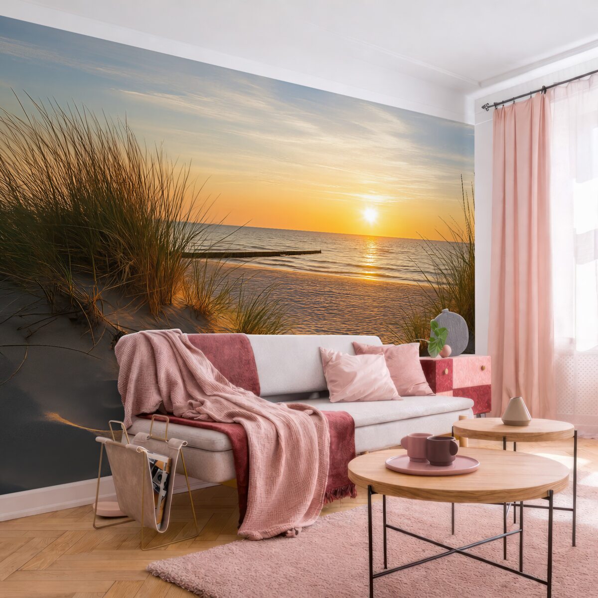 Fototapeta Zdjęcie/Panoramiczne Plaże Wydmowe z zachodem słońca.