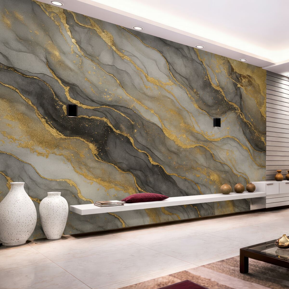 Fototapeta Popielaty marmur