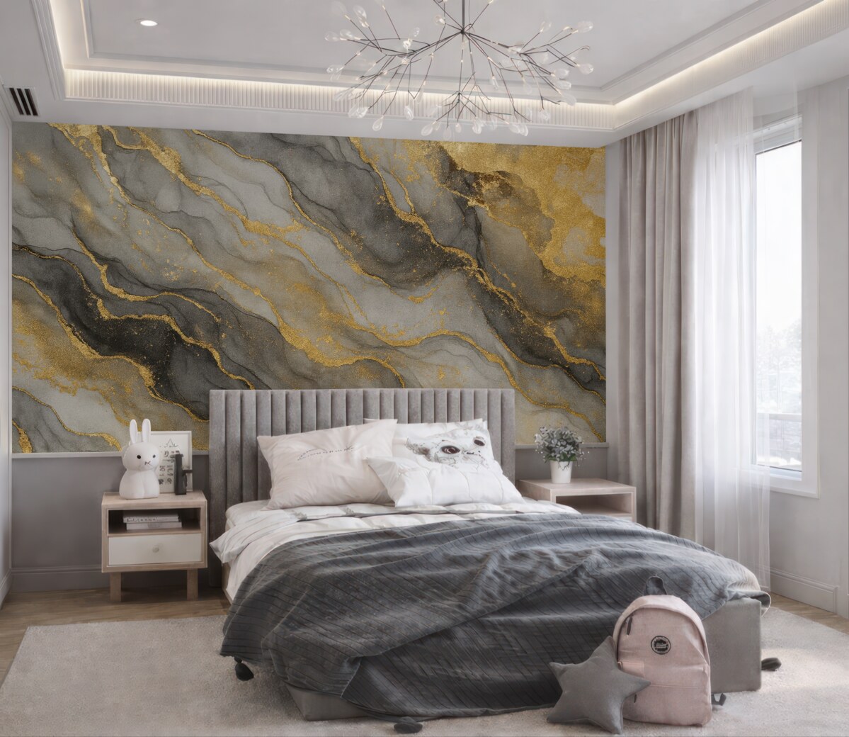 Fototapeta Popielaty marmur