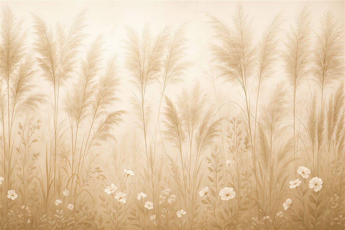 Fototapeta Wysokie rośliny w delikatnych odcieniach.