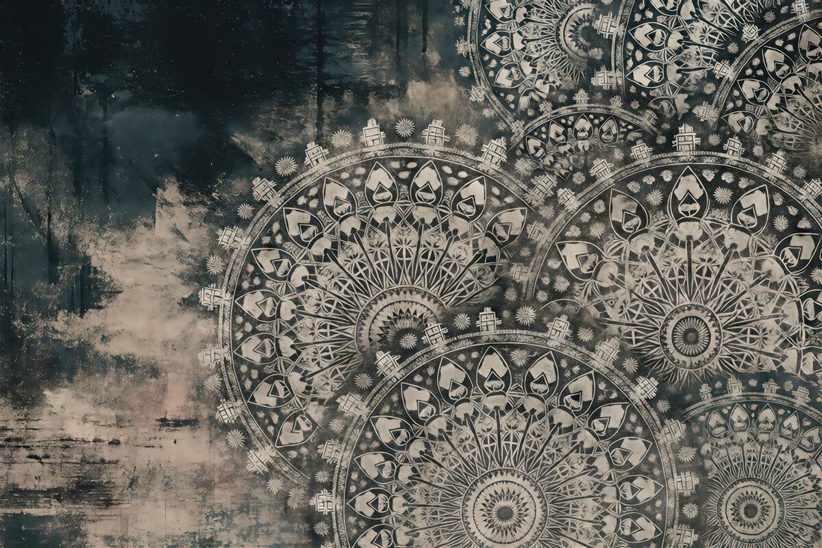 Fototapeta Mandala w stylu retro.