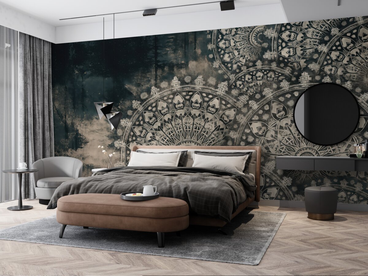 Fototapeta Mandala w stylu retro.