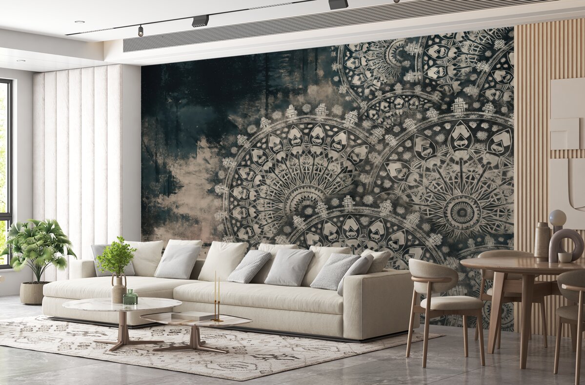 Fototapeta Mandala w stylu retro.