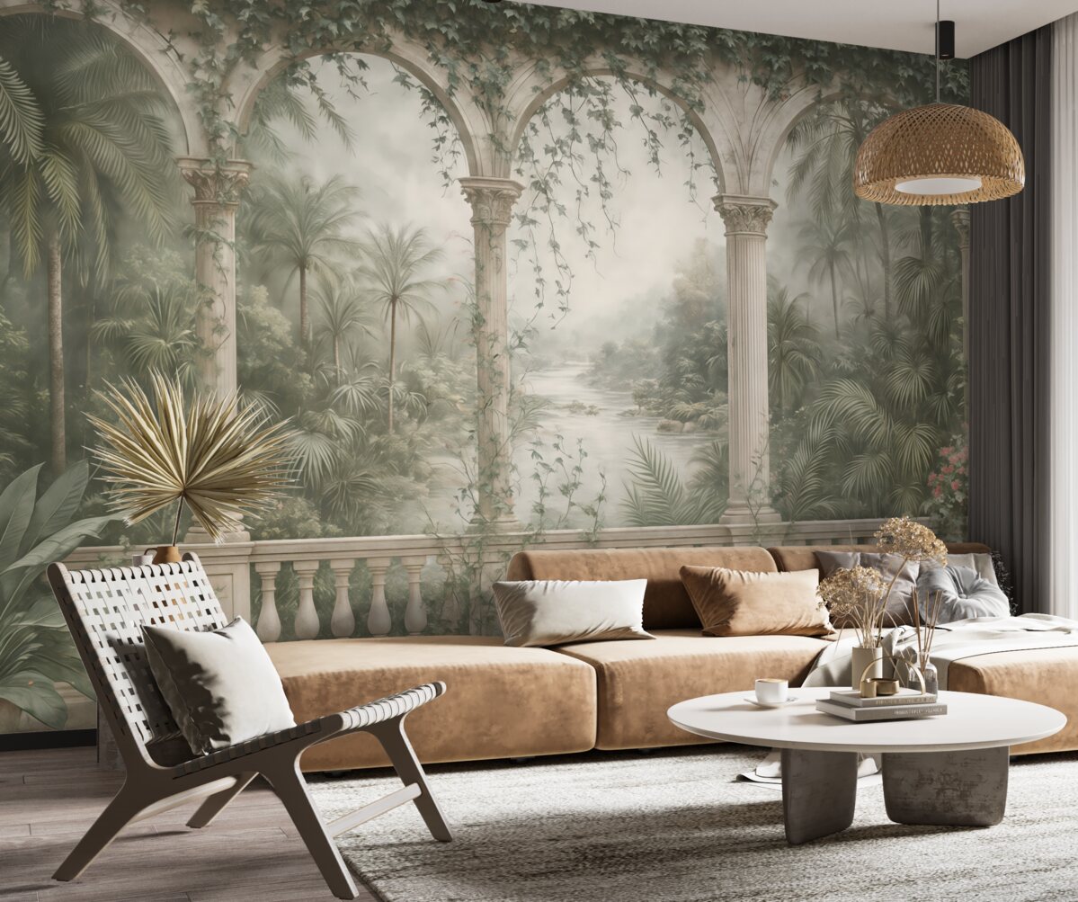 Fototapeta Antyczne łuki w ogrodzie.