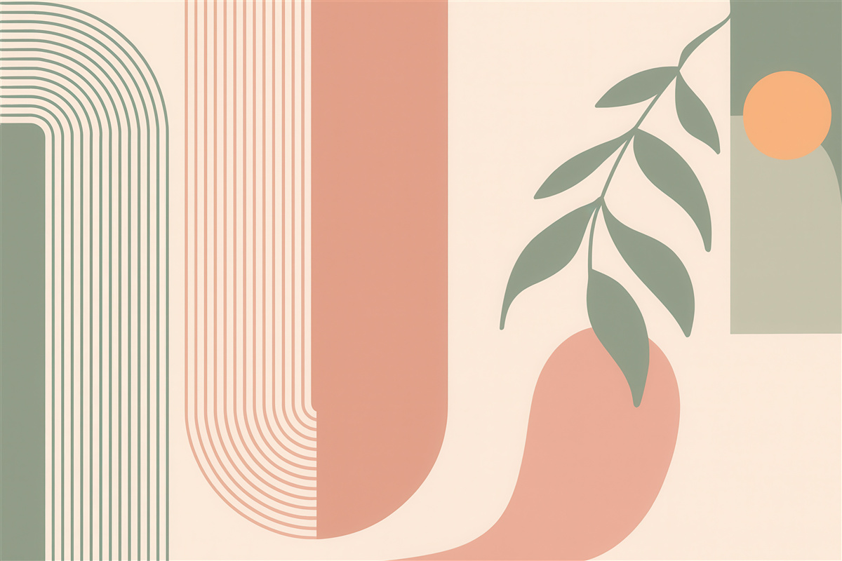 Fototapeta Łuki oraz ozdobne detale w stylu boho.